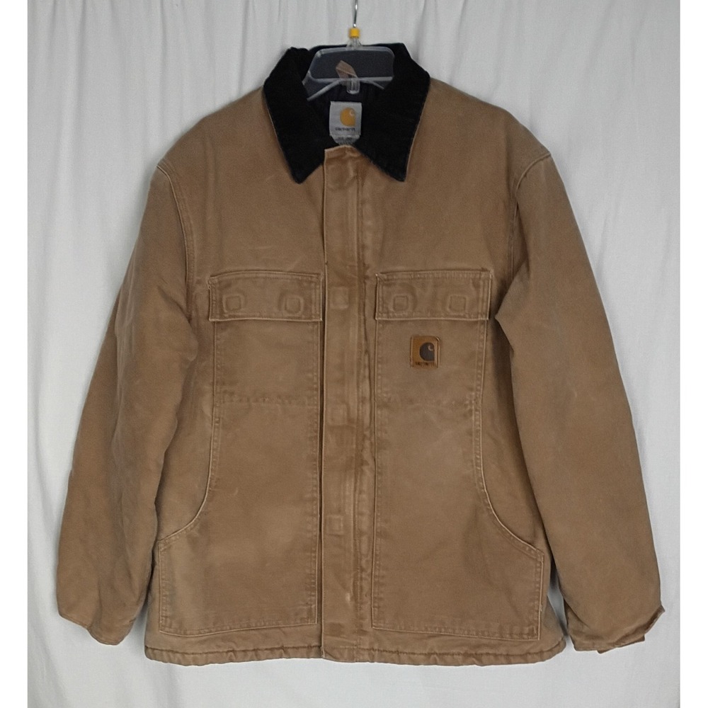 Carhartt C26 BRN Sandstone Arctic Traditional Coat Large Regular Vintage Heavy